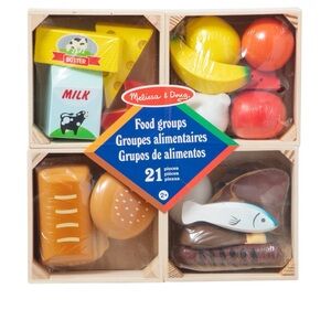 Melissa & Doug Wooden Food Groups Set - Red, Yellow, Blue